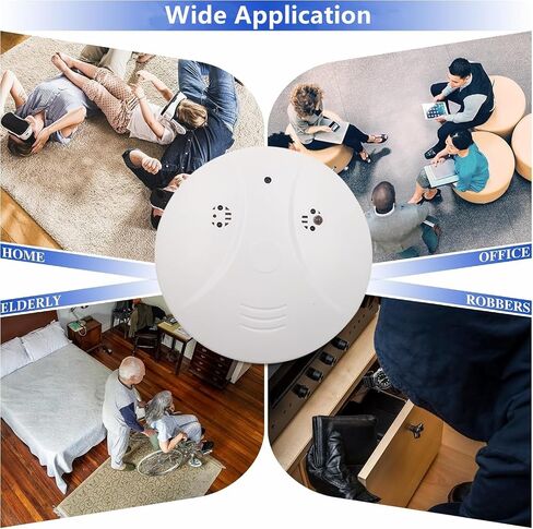 TANGMI Hidden Camera Smoke Detector Indoor Cam Wireless WiFi Camera HD 1080P Video Small Cam with Night Vision and Motion Detection for Home in Kuwait