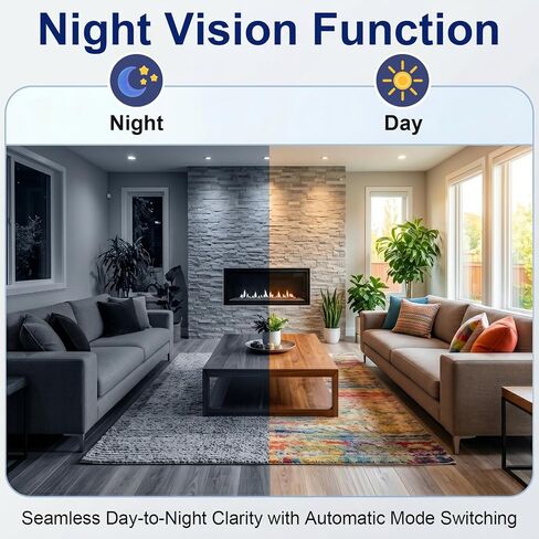 Hidden Spy Smoke Detector Camera, Indoor Wireless Nanny Cam | Hd 1080p, Motion Detection, Loop Recording, Wifi Connectionl, Night vision function, Visible Ceiling Mount For Home/Office in Kuwait