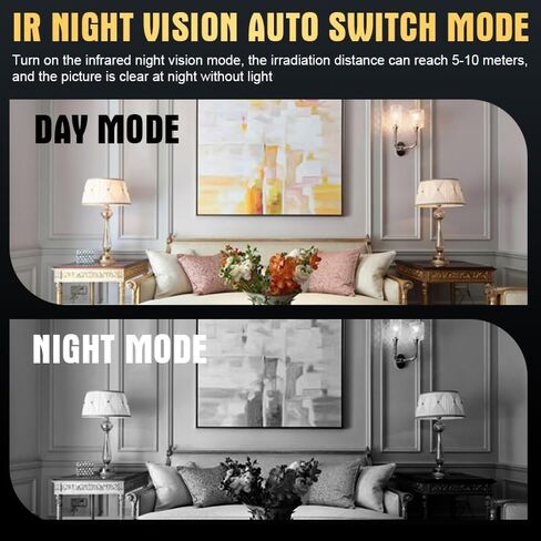 Mini Indoor Security Camera Wireless Home Small Outdoor WiFi Pet Cameras,2026 1440P HD Tiny Nanny Cam, Wide Angle,Night Vision,Home Indoor Outdoor Camara, No Need WiFi Camaras,For House Security in Kuwait