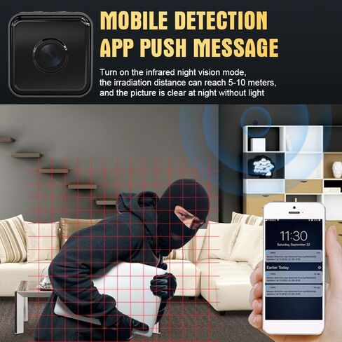 Mini Indoor Security Camera Wireless Home Small Outdoor WiFi Pet Cameras,2026 1440P HD Tiny Nanny Cam, Wide Angle,Night Vision,Home Indoor Outdoor Camara, No Need WiFi Camaras,For House Security in Kuwait