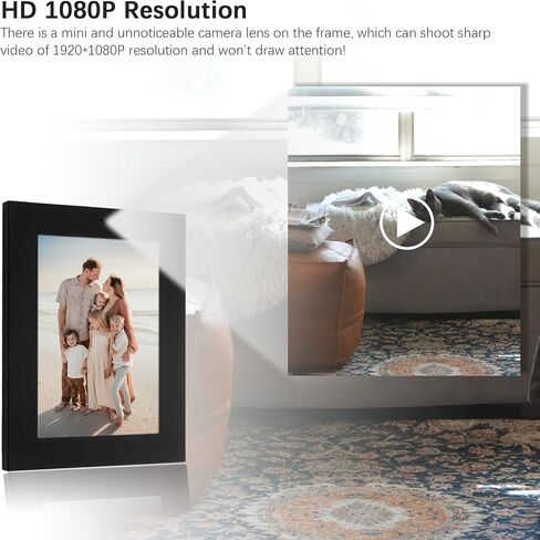 HD 1080P Hidden Spy Security Camera Picture Frame, No WiFi Needed Indoor Security Camera, Battery Powered Indoor Hidden Spy Camera for Home with Loop Recording, Motion Detection (Doesn't Record Sound) in Kuwait
