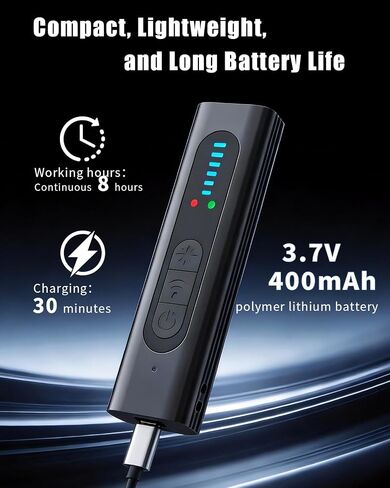 Hidden Camera Detector, Anti-Spy Camera Finder, RF WiFi Signal Scanner, GPS Tracker Bug Listening Device Detector, Portable Multi-Mode Privacy Protector for Hotel Travel Office Car Bathroom, Black in Kuwait