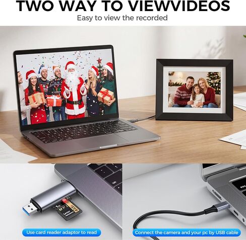 Hidden Spy Security Camera Picture Frame, Mini Wireless NannyCam | 1080p Small Camera, Motion Detection, Microsd Loop Recording, Indoor Video Surveillance Cameras For Home/Pet/Office, No Wifi in Kuwait