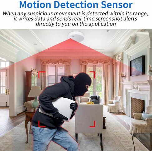 Security Hidden Camera Smoke Detector Spy WiFi Camera HD 1080P Small Cameras with Motion Detection and Night Vision, Wireless Indoor Cam for Home in Kuwait