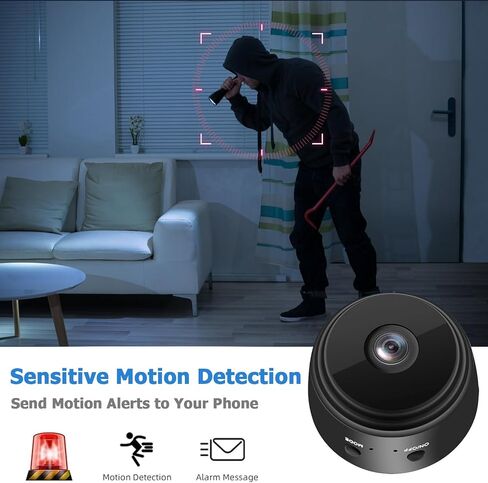 Mini Hidden Hidden Cameras, WiFi Wireless Small Camera, Home Security Cameras for Pet, Baby with Motion Detection, Night Vision, App Control A99 in Kuwait