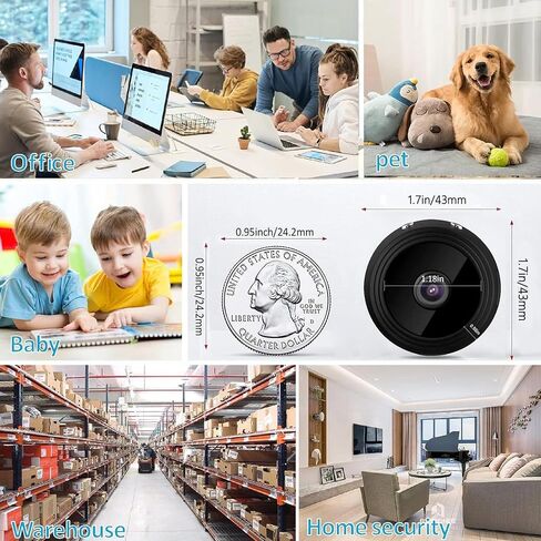 Mini Hidden Hidden Cameras, WiFi Wireless Small Camera, Home Security Cameras for Pet, Baby with Motion Detection, Night Vision, App Control A99 in Kuwait