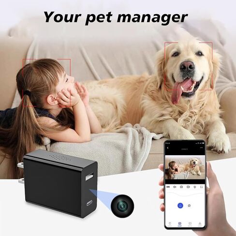 Dual USB Charger Hidden Camera, Full HD 1080P WiFi Spy Security Camera, Mini Wireless Nanny Cam, Motion Detection with App Live Feed for Home, Window, Indoor in Kuwait