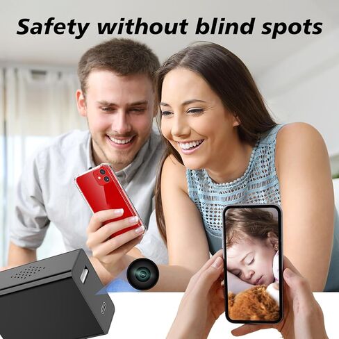 Dual USB Charger Hidden Camera, Full HD 1080P WiFi Spy Security Camera, Mini Wireless Nanny Cam, Motion Detection with App Live Feed for Home, Window, Indoor in Kuwait