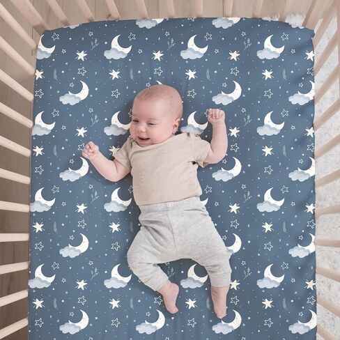 The Peanutshell 3 Piece Celestial Serenity Baby Crib Bedding Set Boy Nursery Decor Boy Crib Comforter Set, Boho Neutral Quilt and Accessories, Gender Neutral in Kuwait