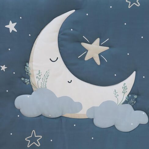 The Peanutshell 3 Piece Celestial Serenity Baby Crib Bedding Set Boy Nursery Decor Boy Crib Comforter Set, Boho Neutral Quilt and Accessories, Gender Neutral in Kuwait