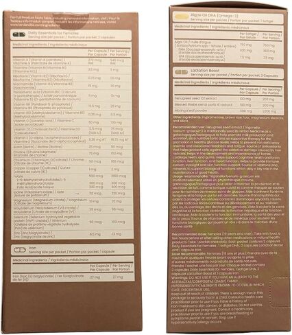 bird&be The Postpartum with Lactation Boost - Vitamins to Support Hormones, Recovery and Milk Supply for Chest/Breastfeeding - Includes DHA (Omega-3), Iron, Choline, B12-30-Day Supply in Kuwait