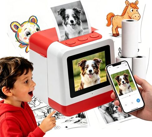 Smart AI Voice Sticker Maker Machine,Mini Sticker Printer for Kids, Inkless Portable Thermal Printer with Photo Printing, Sticker Printer Box for DIY Arts & Crafts, Birthday Gift in Kuwait