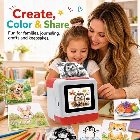 Smart AI Voice Sticker Maker Machine,Mini Sticker Printer for Kids, Inkless Portable Thermal Printer with Photo Printing, Sticker Printer Box for DIY Arts & Crafts, Birthday Gift in Kuwait