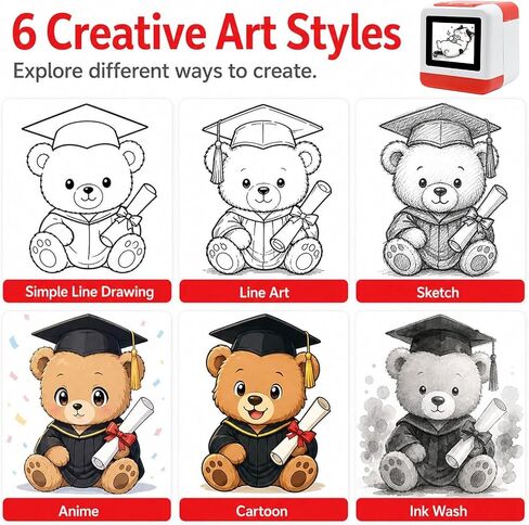 Smart AI Voice Sticker Maker Machine,Mini Sticker Printer for Kids, Inkless Portable Thermal Printer with Photo Printing, Sticker Printer Box for DIY Arts & Crafts, Birthday Gift in Kuwait