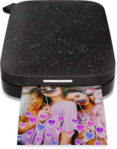 HP Sprocket Portable Photo Printer (2nd Edition) Â Instantly Print 2x3 Sticky-Backed Photos from Your Phone Â [Noir] [1AS86A] (Renewed) in Kuwait
