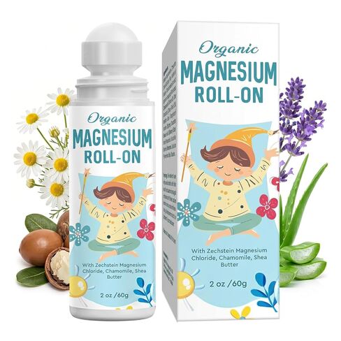 Magnesium Lotion for Kids Sleep & Calm, Natural Magnesium Roll-On for Sleep & Calming, Mess Free Applicator for Bedtime Routine in Kuwait