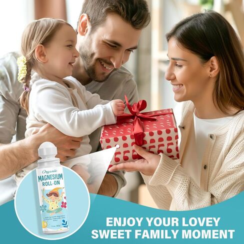 Magnesium Lotion for Kids Sleep & Calm, Natural Magnesium Roll-On for Sleep & Calming, Mess Free Applicator for Bedtime Routine in Kuwait