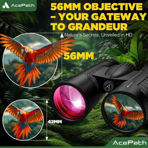 15x56 Binoculars for Adults High Powered - Large View Binoculars with Clear Low Light Vision - Waterproof Binocular for Camping Hunting Cruise Travel Bird Watching in Kuwait