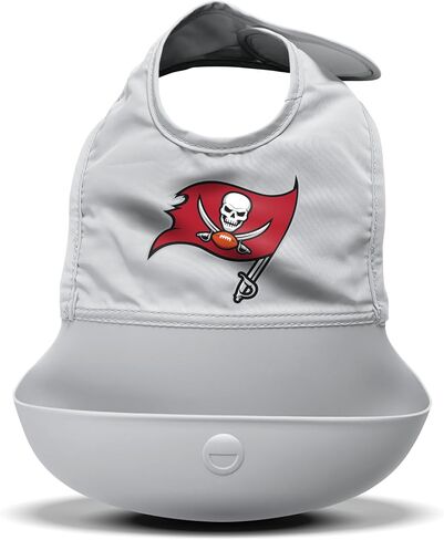 Smilo Silicone Bib - Officially Licensed NFL Fabric & Silicone Baby Bib with Crumb Catcher for Babies and Toddlers in Kuwait