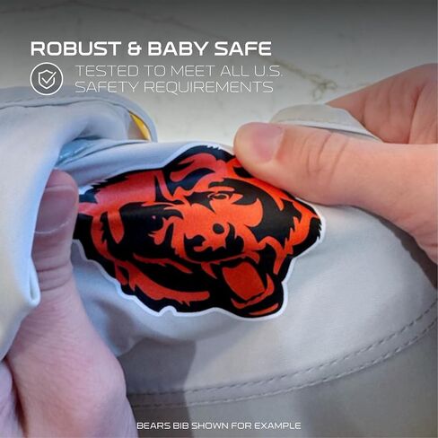 Smilo Silicone Bib - Officially Licensed NFL Fabric & Silicone Baby Bib with Crumb Catcher for Babies and Toddlers in Kuwait
