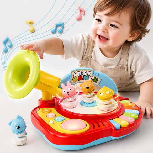 iPlay, iLearn Baby Musical Toy for Toddlers 1-3, Infant Piano Sensory Toys | Babies Piano Keyboard for 12-18 Month, Instruments Sound Toy W/ Light, 1st Birthday Gift One 2 3 Year Old Boy Girl Kids Child in Kuwait