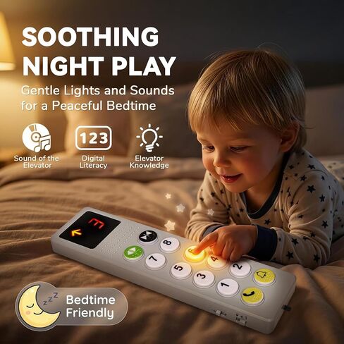 Civikids Elevator Activity Panel Toy for Toddlers, Musical Toy Sensory Busy Board with Lights Sounds Numbers, Montessori Toys for 2 Year Old Boys Girls, Toddler Travel Toys, Birthday Gift for Kids in Kuwait
