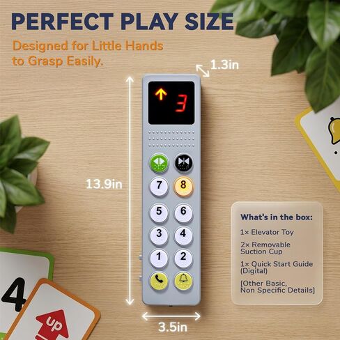 Civikids Elevator Activity Panel Toy for Toddlers, Musical Toy Sensory Busy Board with Lights Sounds Numbers, Montessori Toys for 2 Year Old Boys Girls, Toddler Travel Toys, Birthday Gift for Kids in Kuwait