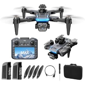 4K Drone with Camera for Adults, Foldable Quadcopter with 4.3" Screen Remote Controller, Brushless Motor,Obstacle Avoidance,Under 249g，One-Key Takeoff & Auto Follow,2Batteries,Portable HD Drone in Kuwait