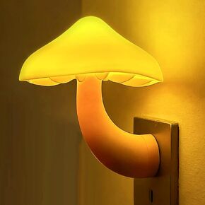LED Mushroom Night Light Plug in Lamp, Light Sensor Night Lights Plug into Wall, Dusk to Dawn Sensor Night Light for Adults Kids Room Bedroom Bathroom Hallway Kitchen (1, Color Changing) in Kuwait