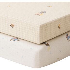 Baby Crib Sheets for Boys Girls, 2 Pack for Standard Crib and Toddler Mattress, Super Soft Baby Sheet, Fitted Crib Sheet for Boys Girls in Kuwait