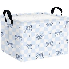 MYFLCOY Cute Baby Girl Bow Basket Kids Gift Storage Bin Large Toy Box with Handles Room Decor (Pink) in Saudi Arabia