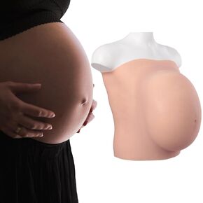 Fake Pregnant Belly 6,9month Artificial Silicone Pregnant Belly for Faking Pregnancy Film Props Cosplay Costumes (color3, 9 months) in Saudi Arabia