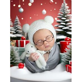 Newborn Photography Props Lamb Cap Boy Girl Crochet Sheep Hat Glasses Baby in Saudi Arabia