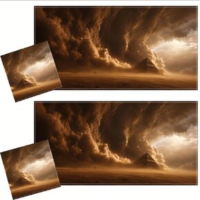 2 Pcs Fluorescent Light Covers for Drop Ceiling, Magnetic Fabric Diffuser, 4x2 Feet, for Office, School, Hospital, Home(Wind blows the sand) in Kuwait