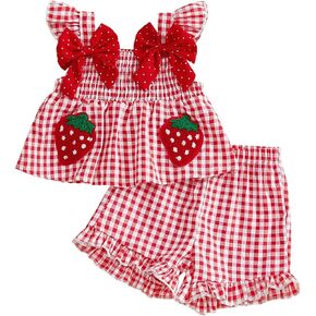 Baby Girl Clothes Cute Bow Sleeveless Outfits Short Set for Girl in Saudi Arabia