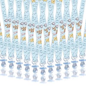 30 Sets Winnie Pacifier Necklaces for Baby Shower, It’s a Boy Baby Shower Favors, Blue Acrylic Pacifier with Blue-Ribbon Printed It’s a Boy, Pooh Pacifiers Necklace Gifts, Bear Party Decorations in Kuwait