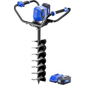 Wild Badger Power 40V Brushless Cordless Earth Auger, Electric Post Hole Digger for Fence Posts with Drill Bit 8'', for Garden & Plant, Battery and Charger Included in Kuwait