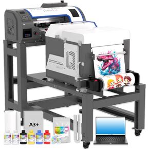 Lancelot M1630 Pro DTF Printer T-Shirt Printing Bundle with Oven&Laptop | Prints 2X faster than L1800 with auto-maintenance, white ink circ, and auto cutter for T-Shirt, Apparel, and Fabric Printing in Kuwait