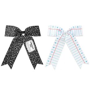 AnyDesign Hair Bows Back to School Composition Notebook Hair Clips Ribbon Bowknot Alligator Barrettes for First Day of School Party Classroom Hairstyle Accessories, 2 Pcs in Kuwait