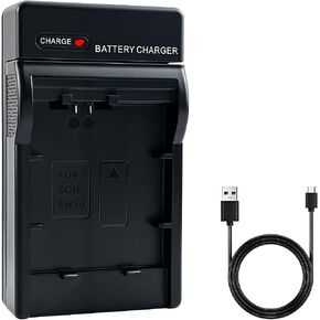 NP-FW50 Battery Charger, USB-C Camera Battery Charger with LED Indicator, Compatible with Sony Alpha A6000 A6400 A6100 A6500 A6300 A5100 A5000 A7 A7 II A7R II A7S II RX10 Series NEX-3 NEX-5 NEX-7 in Kuwait