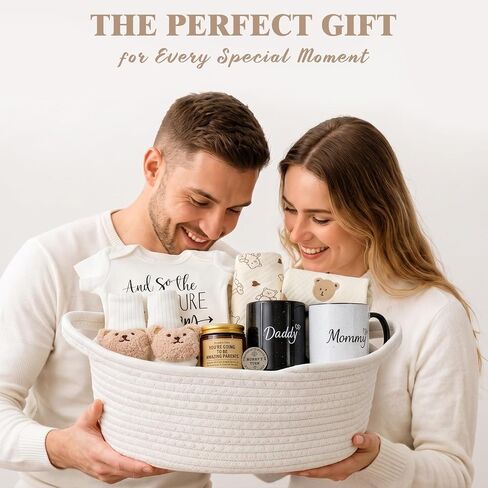 Colingmill New Parents Gifts for Couples Pregnancy Gifts for New Parent Gender Reveal Gift with Mom and Dad Mugs Set Baby Shower Gift Basket Newborn Set for Expecting Parents to Be in Kuwait
