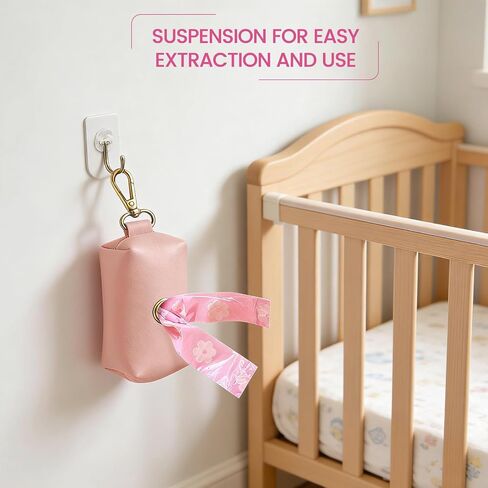 Portable Disposable Diaper Bags with Dispenser, Cherry Blossom Scented, Easy-Tie Tabs, Odor-Sealing, for Diapers and Pet Waste 150 pcs in Kuwait