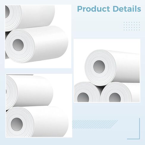15 Rolls Young Instant Camera Paper Refill, 2.2 x 1 in / 57 x 25 mm Thermal Print Paper Rolls, White, Smooth Printing, Widely Compatible for Youngster Cameras in Kuwait