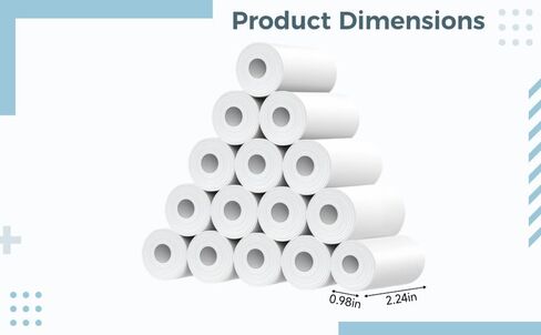 15 Rolls Young Instant Camera Paper Refill, 2.2 x 1 in / 57 x 25 mm Thermal Print Paper Rolls, White, Smooth Printing, Widely Compatible for Youngster Cameras in Kuwait