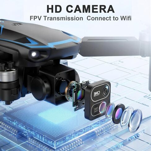Drone with Camera for Kids Adults Beginners with 2 Batteries FPV RC Mini Drone One-Key Take Off/Landing 3 Speeds 360° Flip in Saudi Arabia