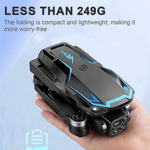 Drone with Camera for Kids Adults Beginners with 2 Batteries FPV RC Mini Drone One-Key Take Off/Landing 3 Speeds 360° Flip in Saudi Arabia