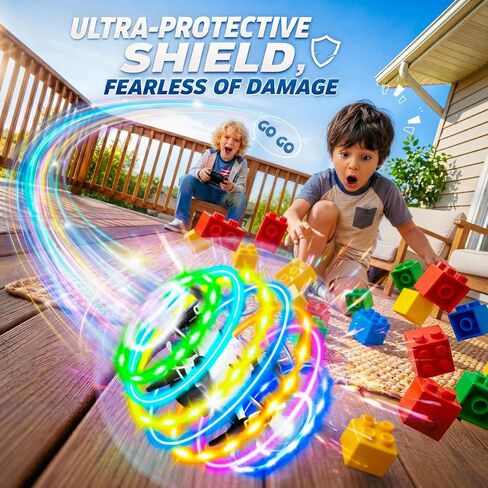 Veeniix 360° RGB Light Rotation Drone for Kids, RC Quadcopter with Altitude Hold, One Key Take Off & Landing, Left Right Side Fly, 3 Adjustable Speeds & Trim Function, Gift Toys for Boys and Girls, Indoor Outdoor Toy in Kuwait