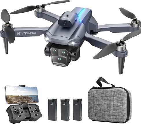 Drone with Camera 1080P HD, Brushless Motor Drones with Camera for Adults, WiFi Live Video, Waypoint Flight, One Key Return, Foldable RC Quadcopter, Optical Flow Positioning(Age 14+)(Black) in Kuwait