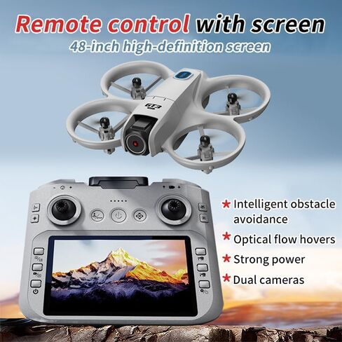 FPV Drone with HD Camera Sceen Remote Controller, Optical Flow Positioning & Intelligent Obstacle Avoidance Mini RC Quadcopter Beginner-Friendly Indoor Outdoor Aerial Photography GT3 Drone for Adults in Kuwait