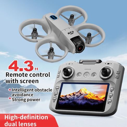 FPV Drone with HD Camera Sceen Remote Controller, Optical Flow Positioning & Intelligent Obstacle Avoidance Mini RC Quadcopter Beginner-Friendly Indoor Outdoor Aerial Photography GT3 Drone for Adults in Kuwait